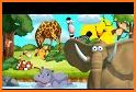 Jungle cute cartoon animals related image