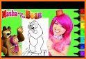 Coloring Pages of Masha - Little Girl and The Bear related image