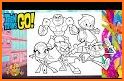 Teen Titans Coloring Page Game related image