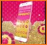 Glitter Galaxy Unicorn Flower Rose Keyboard Theme related image