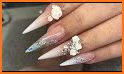 3D Acrylic Roses Stiletto Nails related image