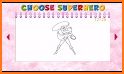 Superhero Coloring Book Games related image