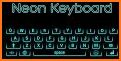 Neon Blue Heart Keyboard Theme related image