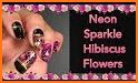 Pink Neon Flower Glitter Bling Theme related image