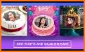 Name Photo On Birthday Cake - Birthday Photo Frame related image