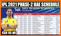 Schedule for IPL 2021 related image