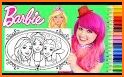 BARBIE DOLL COLORING related image