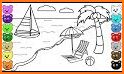 Beach Color by Number - Sea View Coloring Book related image