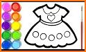 Glitter Dresses Coloring Book and Drawing pages related image