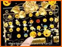 Golden Glitter Lovely Emoji Keyboard related image