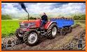 Tractor Driving Offroad: Trolley Transport Cargo related image