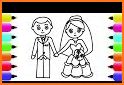 Bride & Groom Color by Number - New Coloring Book related image