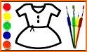 Glitter dress coloring and drawing book for Kids related image