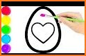 Easter eggs coloring page game related image