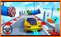 Mega Ramp Superhero car racing game: GT car stunts related image