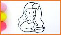 Cute Mermaid Coloring Book & Drawing - Kids Game related image