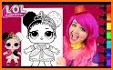 Cute Lol Dolls Coloring Book related image