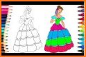 Coloring book Dolls. Glamour Colors related image