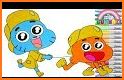 Gumballl : Coloring for Darwin related image