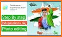 Indian Flag face photo editor  & 15th August DP related image