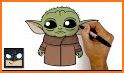 Coloring Baby Yoda related image