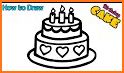 Coloring Birthday Cake related image