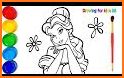 Glitter beauty coloring and drawing for Kids related image