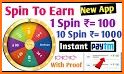 Spin the wheel  to earn cash related image