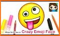 Crazy Face Emoji Keyboard Background related image