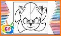 Blue Hedgehog Soni Coloring Book related image