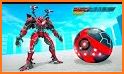 Red Ball Robot Car Transform: Flying Car Games related image