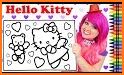 Hello Kitty Coloring drawing book related image