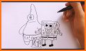 Coloring sponge patrick related image