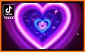 Neon Light Hearts Keyboard Background related image