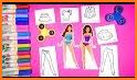 Dress Up & Girls Coloring Pages Glitter related image