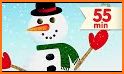 Cartoon Cute Snowman Winter Theme related image