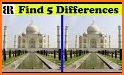 Find the difference : Spot all 5 differences related image