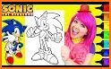 Blue Hedgehog Soni Coloring Book related image