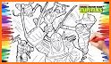 Ninja Hero Turtle Coloring Book related image