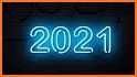 Neon New Year 2021 Keyboard Background related image