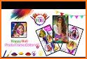 Happy Holi Photo Frame Cards related image