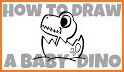 How to draw dinosaurs related image