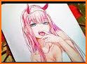 Pixel Art Manga Girl - Number Coloring Books related image