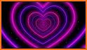 Neon Light Hearts Keyboard Background related image