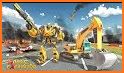 Heavy Excavator Robot Game: Helicopter Robot war related image