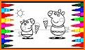 Art peppa Coloring pig Cartoon related image