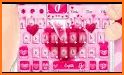 Doodle Hearts SMS Keyboard Background related image