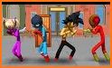 Stickman Street Gangs vs Superheroes Fighting Game related image