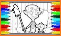 Mr comedy bean coloring pages related image