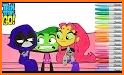 Teen Coloring Book Titans Go related image